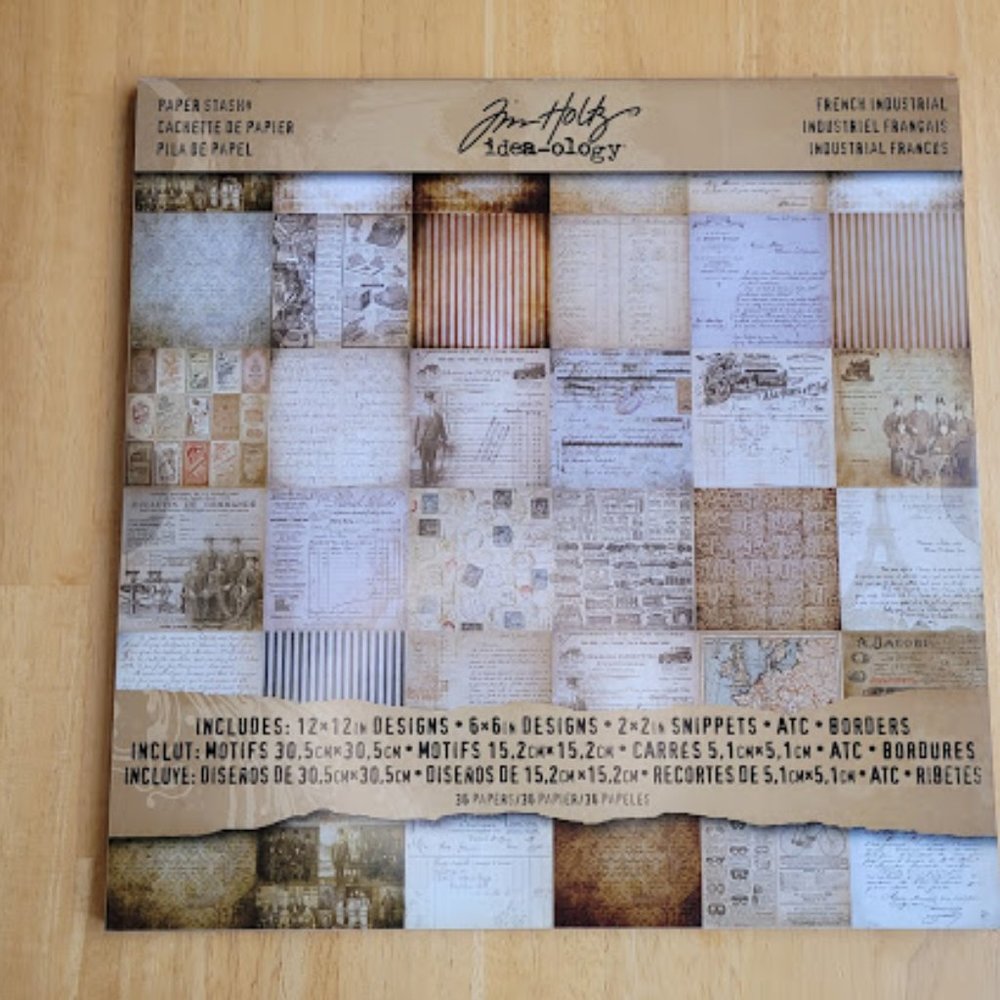 NEW Tim Holtz idea-ology 12x12 French Industrial - Picture 1 of 2